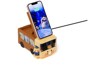 Kakao Friends Choonsik Bus 2in1 Wireless Charging LED Uhr Telefon, Buds, Airpods - Bild 1 von 22