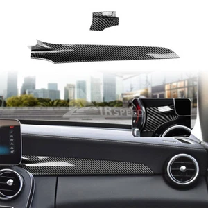 Tira de cubierta de tablero de fibra de carbono para Benz Clase C W205 GLC X253 2015-2021 - Imagen 1 de 8