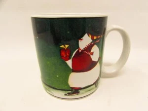 Breaking the Ice by Sakura Mug Snowman On Ice Skates Green b96 - Picture 1 of 2