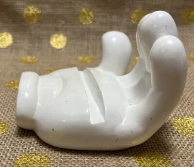 Vintage DISNEY Collection Mickey Mouse White GLOVE HAND BUSINESS CARD HOLDER - Image 1 of 4