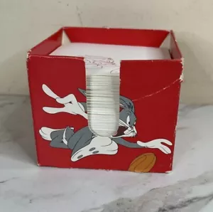 Vintage Looney Tunes Bugs Bunny Würfel Notizblock 1993 Basketball 3,5x3,5" - Bild 1 von 8