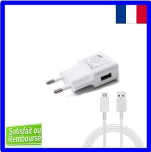 Chargeur Secteur + Câble Micro USB Universel 1M pour Android, Samsung, Huawei - Photo 1/3