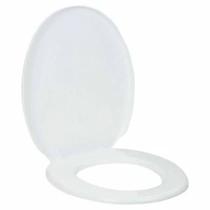 Oval Shape Polypropylene Toilet Seat WC With Fixings flexible budget seat - Picture 1 of 2