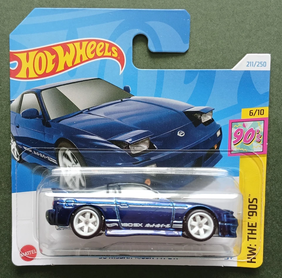 HOT WHEELS 2024 '96 NISSAN 180SX TIPO X, AZUL, "SUPER TREASURE HUNT", TARJETA CORTA Foto 1 de 1