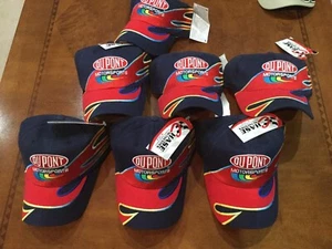 2001 VINTAGE NASCAR JEFF GORDON DUPONT  BIG FLAME HAT/CAP  CHASE NWT Pit Crew - Picture 1 of 7