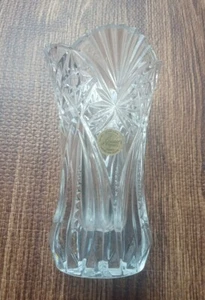 CRISTAL D' ARQUES CRYSTAL LEAD VASE FRANCE - Picture 1 of 9