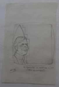 AL KILGORE dibujo a lápiz GEORGE PLIMPTON en ÁFRICA celebridades rompecabezas serie AKd297 - Imagen 1 de 1