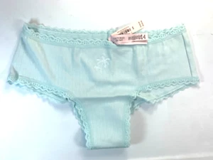 NWT Victoria's Secret Stretch Cotton Pointelle Lace Waist Cheeky Panty Medium - - Picture 1 of 4