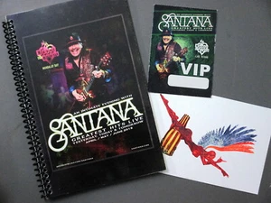 Santana Itinerary Book 36 pages Full Color, satin backstage pass & Sticker 2012! - Picture 1 of 2