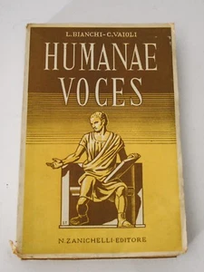 ♥ HUMANAE VOCES Latino Bianchi Vaioli Zanichelli Editore 1956 H31 - Picture 1 of 1