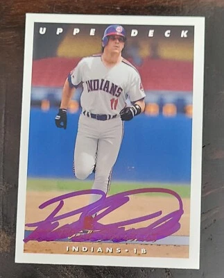 PAUL SORRENTO Signed 1993 Upper Deck #196 Cleveland Indians Card Autograph - Image 1 of 2