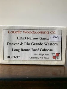 LaBelle #HOn3-37 D.& R.G.W. Long Round Roof Caboose KIT HOn3 1:87 - Picture 1 of 1