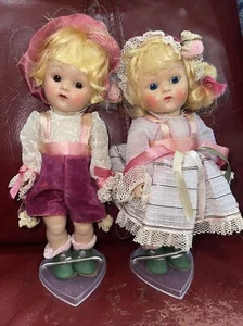 VTG VOGUE STRUNG GINNY DOLL SET HANSEL And GRETEL 1953 #33 #34 TWIN SERIES - Picture 1 of 19