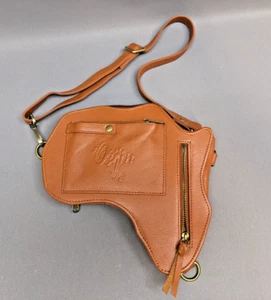 AFRICA FANNY PACK CROSSBODY BAG- BROWN LEATHER - Picture 1 of 7