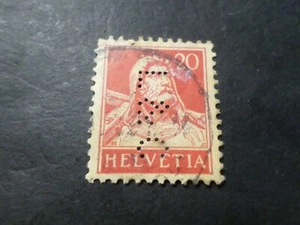 SUISSE SCHWEIZ, timbre perforé L&C, oblitéré, PERFIN STAMP - Imagen 1 de 2