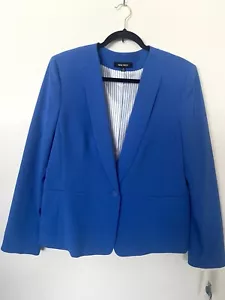 NINE WEST Long Sleeve Blue Blazer Sz 14 - Picture 1 of 9