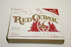 INCIENSO Y QUEMADOR Paine's con 32 CONOS DE CEDRO ROJO soporte de madera - Imagen 1 de 3