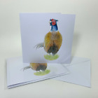 Pheasant Greeting Card 4x4