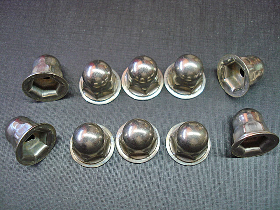 10 pc 10-24 zinc plated moulding clip acorn nuts NORS Ford Lincoln Mercury Edsel - Image 1 of 1