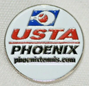 USTA Phoenix Arizona Hat Cap Pin or Lapel Pin 3/4 Inch Round - PhoenixTennis.com - Picture 1 of 6
