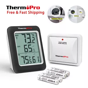 1XDigital Hygrometer Indoor Outdoor Humidity Thermometer & 1X Transmitter Sensor - Picture 1 of 14