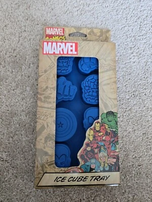 Marvel Comics Heroes Silicone Ice Cube Tray Mold - Iron Man Hulk Captain America - Image 1 of 2