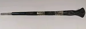 ANTIKER VINTAGE VIKTORIANISCHER STERLINGSILBER UND ABALONE SONNENSCHIRM GRIFF 13 ZOLL - Bild 1 von 12