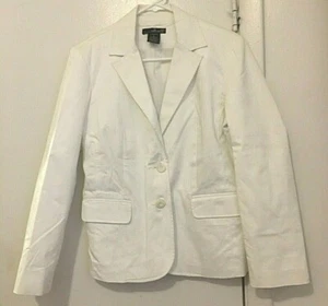 Willi Smith STRETCH BLAZER Sz 6-WHITE, Fully Lined, Button Down, NWOT - Bild 1 von 5