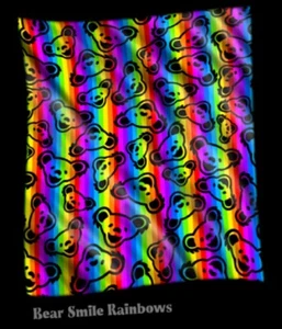 New Rainbow Grateful Dead Plush Throw Gift Blanket Fleece Dancing Bears Vibrant - Picture 1 of 4