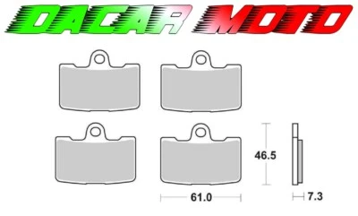 4x Plaquettes de Frein Avant Frittées Ebr Rx 1190 2014 - 2015 - Image 1 of 2
