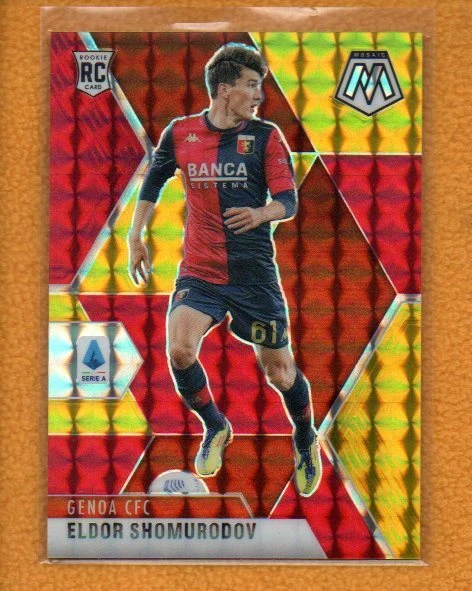 Eldor Shomurodov 2020-21 Mosaic Serie A SC Rookie Red & Gold Prizm RC #50 /88 - Image 1 of 1