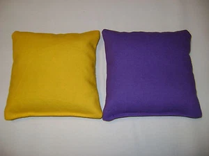 LOUISIANA STATE UNIVERSITY LSU CORNHOLE SITZSÄCKE WERFEN SPIEL 8 KOSTENLOSER VERSAND  - Bild 1 von 1