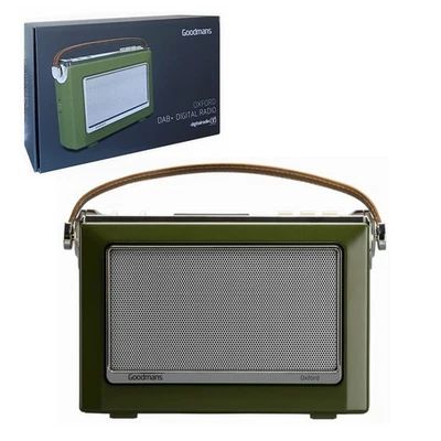 Goodmans Retro Oxford 1960s Style DAB+ Digital Radio - Moss Green - Image 1 of 3