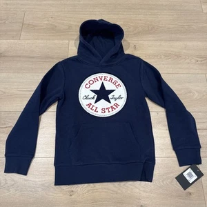 Converse Signature Kids Boys Chuck Patch Fleece Pullover Hoodie MD 10 Big Kids - Picture 1 of 9