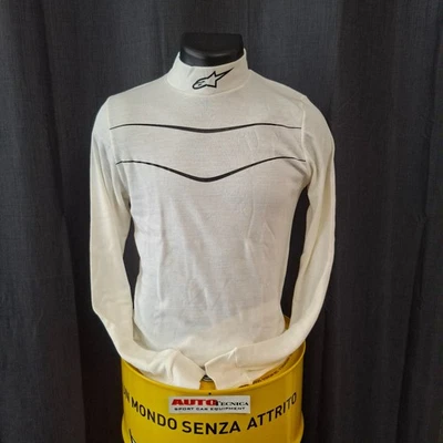 MAGLIA IGNIFUGA SOTTOTUTA ALPINESTARS TG L OMOLOGATA FIA 8856 2000 BIANCA RALLY - Immagine 1 di 2