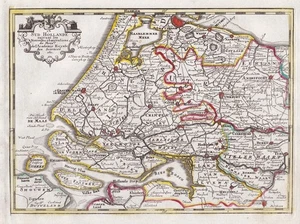 Holanda Rotterdam Amsterdam Den Haag Nederland mapa mapa de Leth 1750 - Imagen 1 de 1