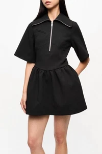 Ganni Bonded Crepe Mini Dress Size EU36 - Picture 1 of 5
