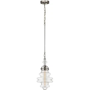 ELK Lighting 67117/1 Gramercy Mini Pendant Polished Nickel with Clear - Picture 1 of 2