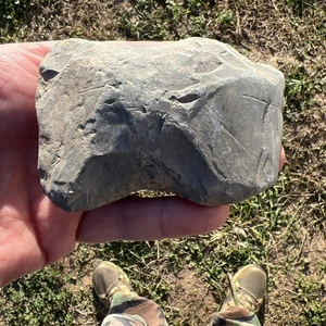 Authentische indianische 3,7/8" Schiefer gerillte Axt von Peru Co. IND.Q729 - Bild 1 von 8