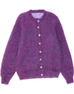 Vintage Damen Strickjacke Pullover UK 14 Medium Lila AR02 - Bild 1 von 3