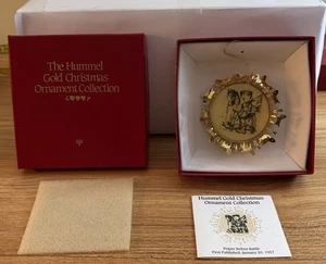 THE HUMMEL GOLDEN CHRISTMAS ORNAMENT COLLECTION " PRAYER BEFORE BATTL" YEAR 1986 - Picture 1 of 5