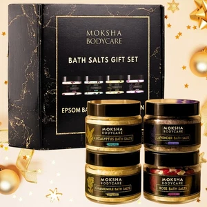 Scented Epsom Salt Gift Set - 4x150g Bath Soaks for Relaxing Unwinding Pampering - Picture 1 of 9