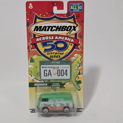 2001 Matchbox Across America 50th Birthday Series VW Panel Van Georgia Peach - Image 1 of 3