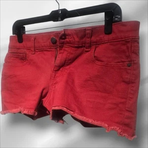 Pantalones Cortos Old Navy Para Mujer Talla 6 Rojo Novio Denim Jean Corte Caliente Pantalones Elastizados - Imagen 1 de 3