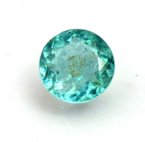 Piedra preciosa de apatita azul verdoso natural certificada 1,95 quilates corte redondo suelta - Imagen 1 de 5