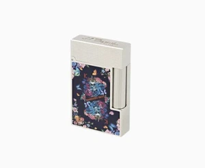 S.T.Dupont Lighter Ligne 2 Cling Skull & Flowers - Picture 1 of 5