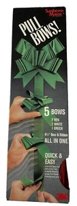Sasheen Magic Pull Bows  Red Green White 1992 Vintage - Picture 1 of 12