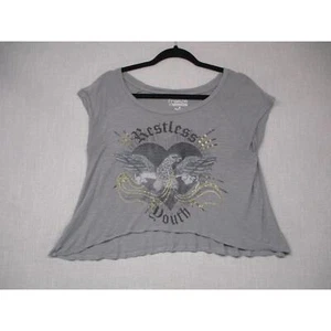 Freeze Grey Edgy Trendy Graphic Tee TShirt Womens Size Medium - Picture 1 of 7