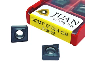 10 x Placa de corte reversible QCMT para tornear y taladrar KRLY de VHM, placas reversibles XC - Imagen 1 de 6