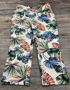 Chico's Women's Multicolor Floral Palm Leaf Capri Pants - 0.5 (US 6) Boho Chic - Picture 1 of 11